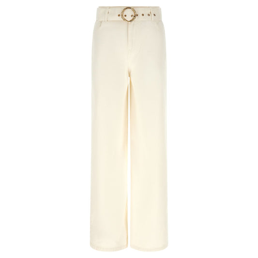 Twinset White Cotton Flared Jeans