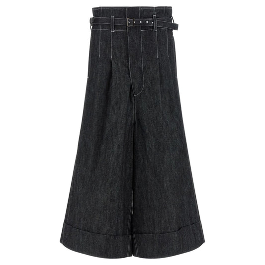Junya Watanabe Black Cotton Bermuda Shorts
