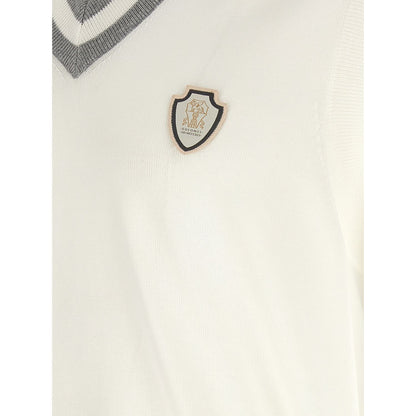 Brunello Cucinelli White Cotton Sweatshirt