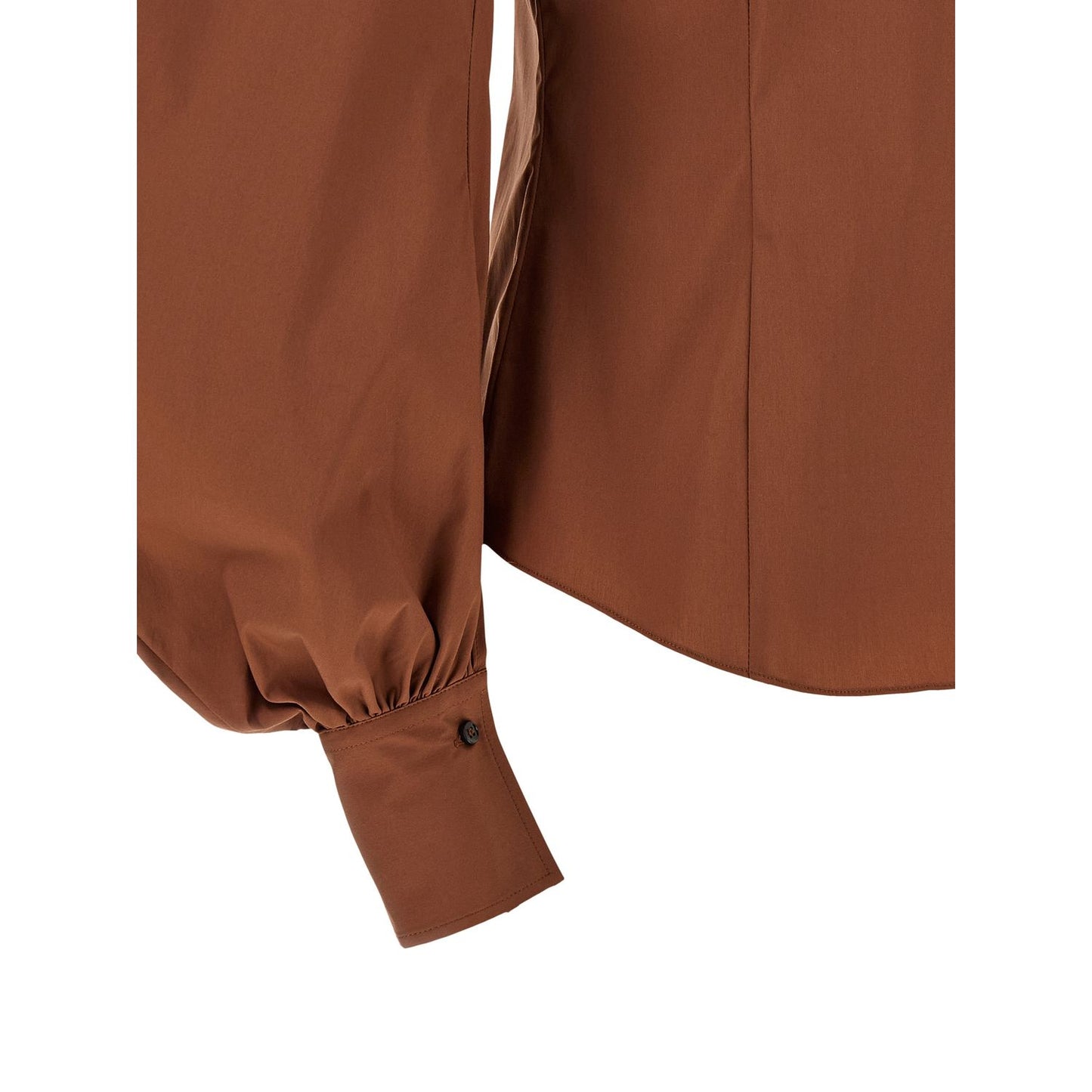 Brunello Cucinelli Brown Cotton Blouse
