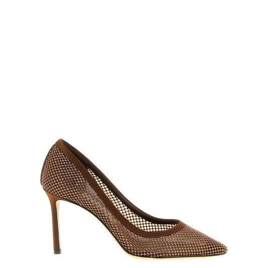 Jimmy Choo Brown Tencel High Heel Pumps