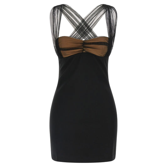 Nensi Dojaka Black Viscose Short Dress