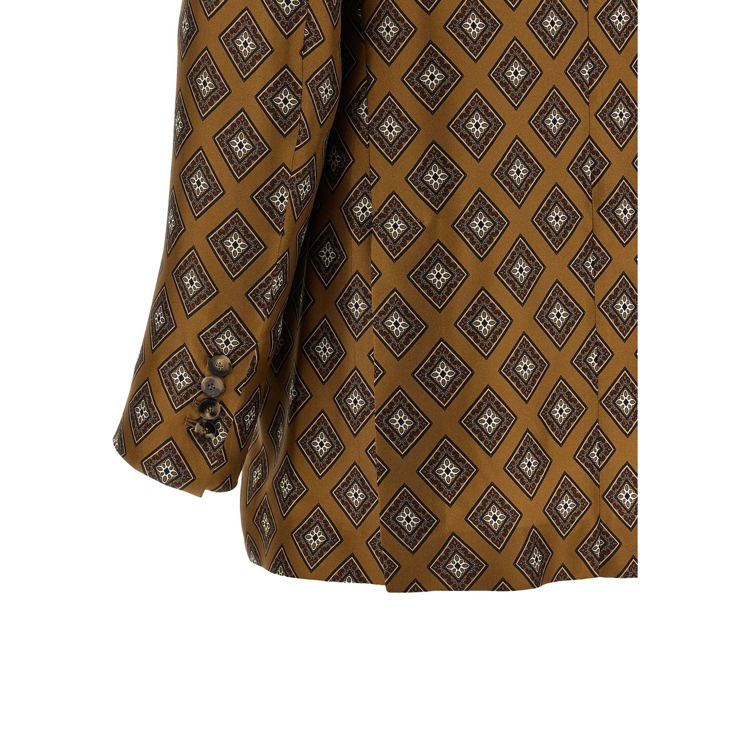 Alberto Biani Brown Silk Blazer
