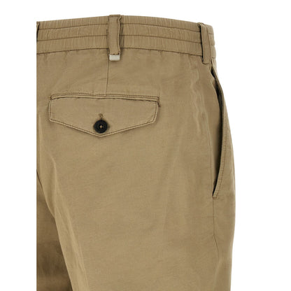PT Torino Beige Linen Casual Pants