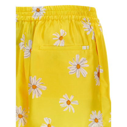 Moschino Bicolor Silk Bermuda Shorts