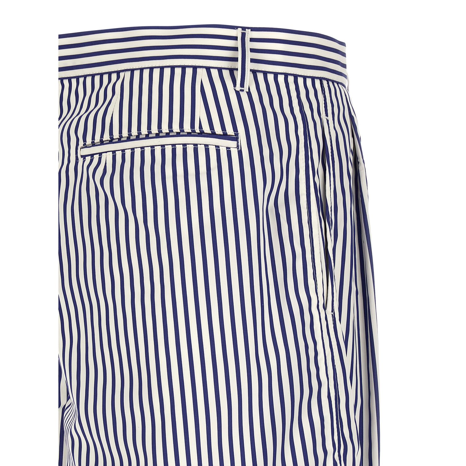 Comme Des Garçons Blue Cotton Bermuda Shorts