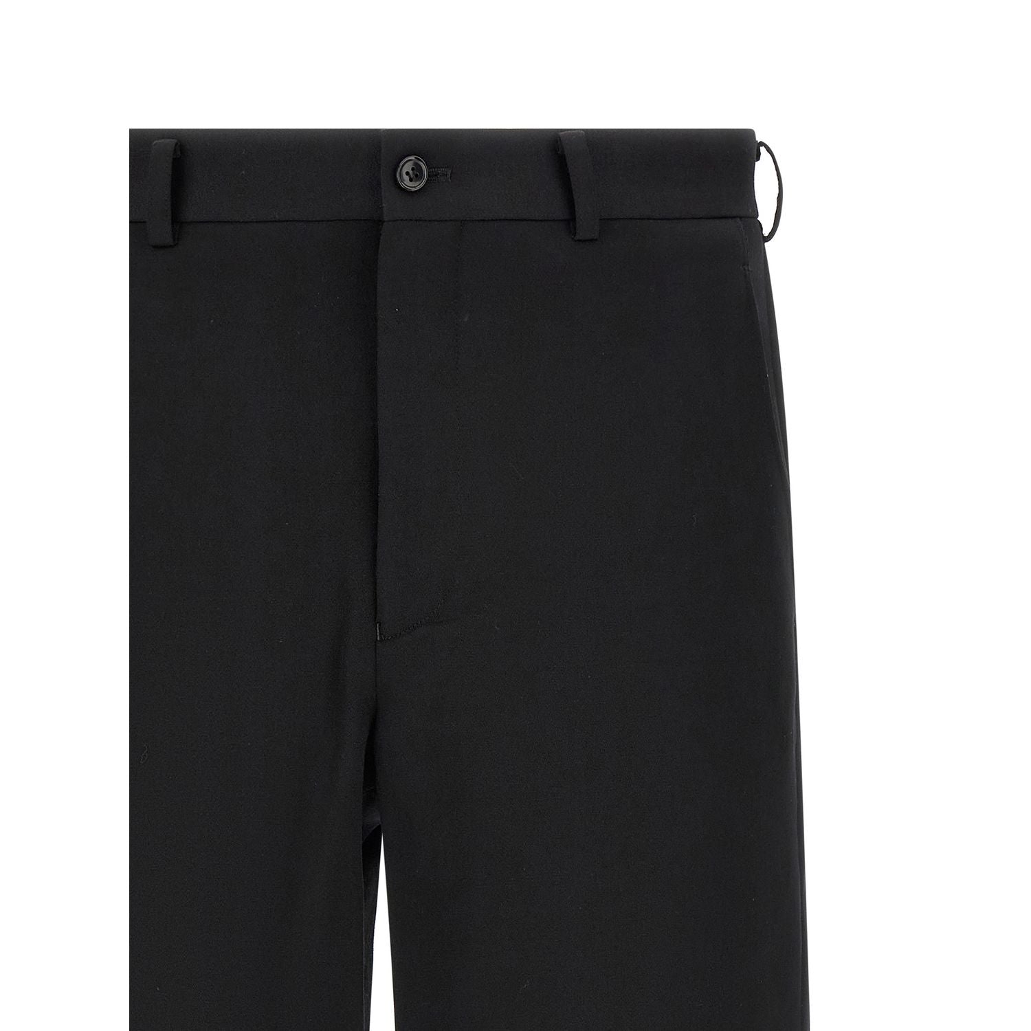 Comme Des Garçons Black Wool Bermuda Shorts