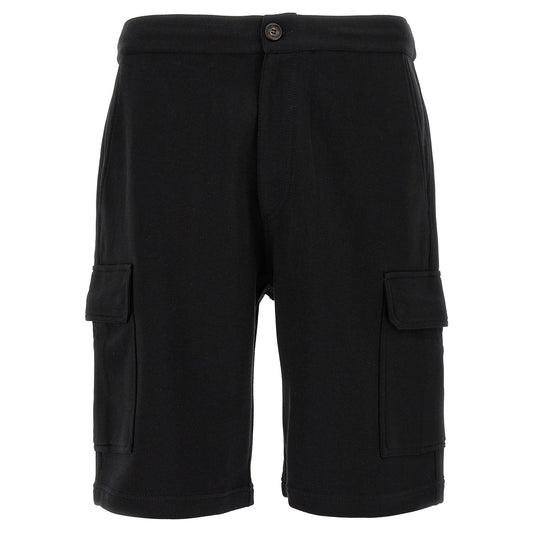 Brunello Cucinelli Black Cotton Bermuda Shorts