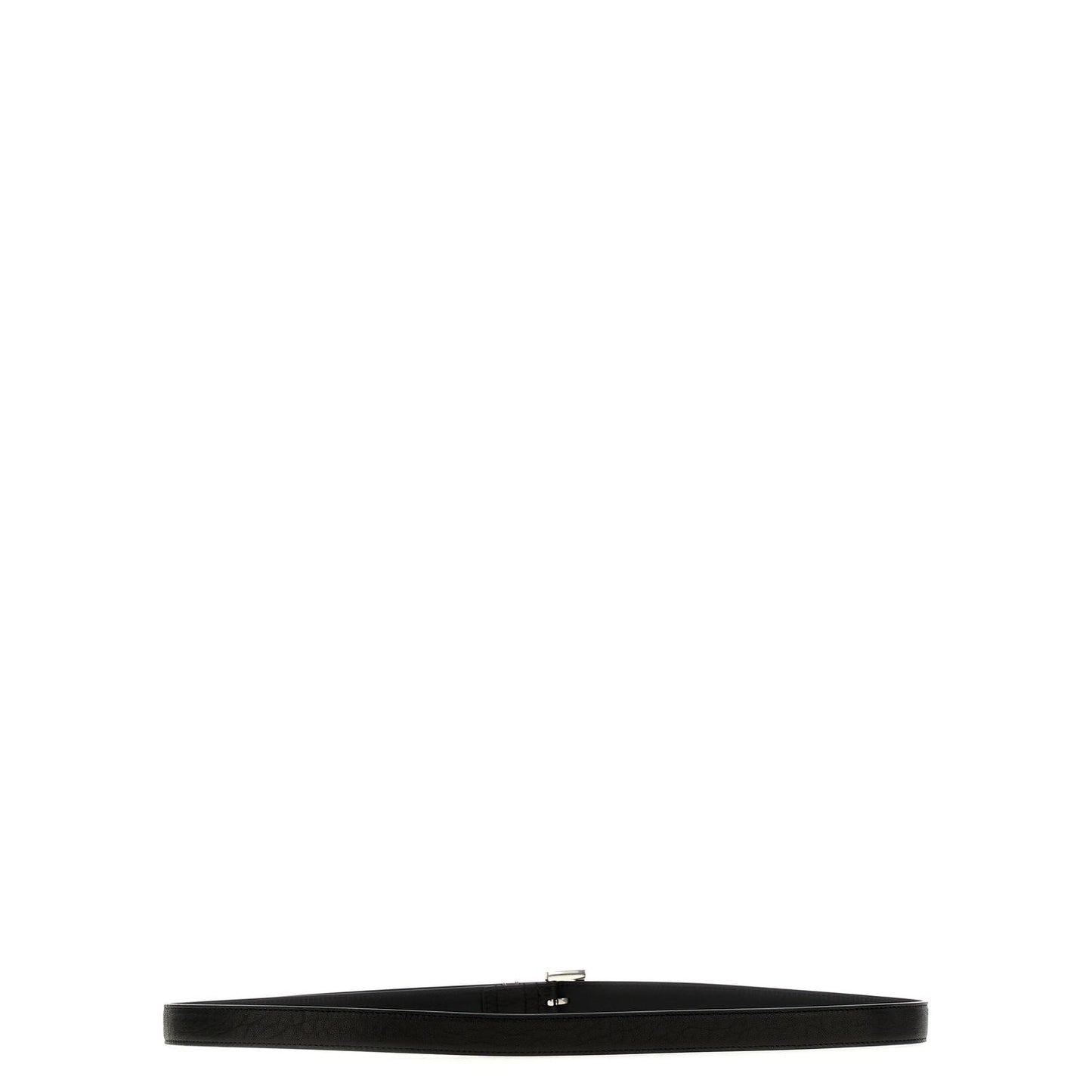 Saint Laurent Black Leather Regular Belt