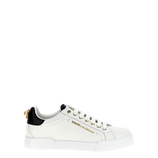 Dolce & Gabbana Bicolor Calfskin Low Top Sneakers