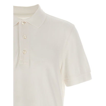Tom Ford White Lyocell Polo Shirt