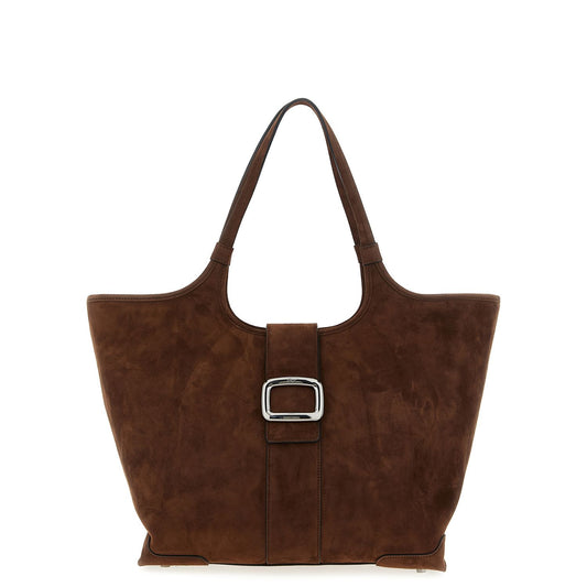 Roger Vivier Brown Goatskin Tote Bag
