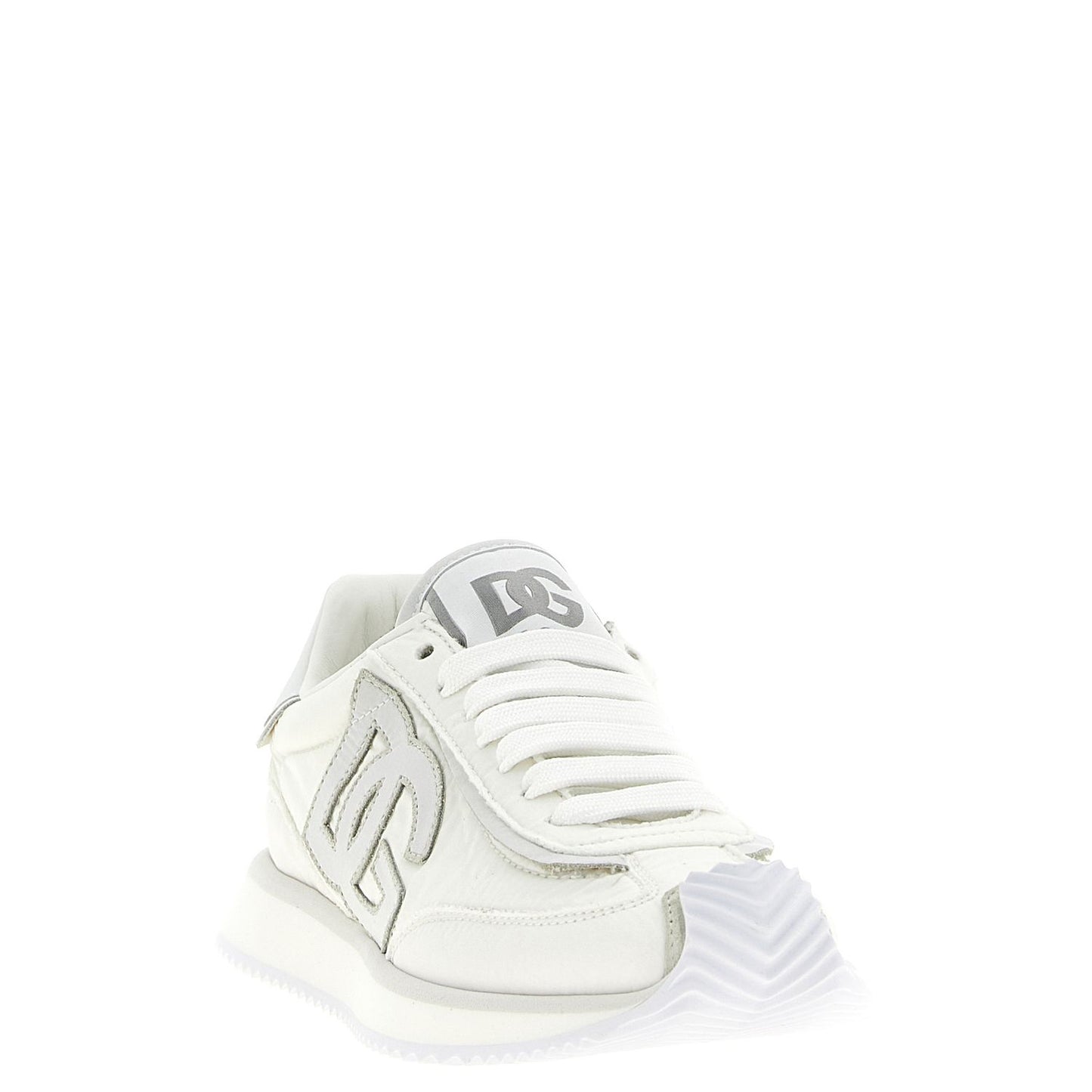 Dolce & Gabbana White Polyester Athletic Sneakers