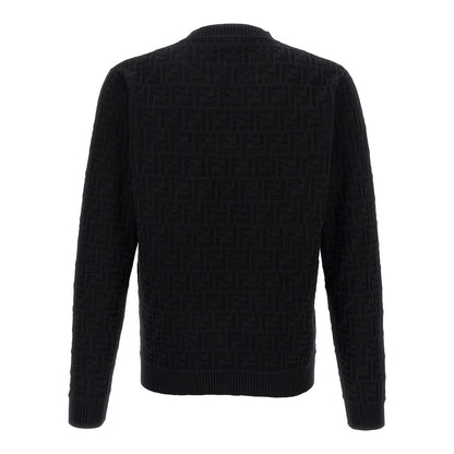 Fendi Black Cotton Cardigan