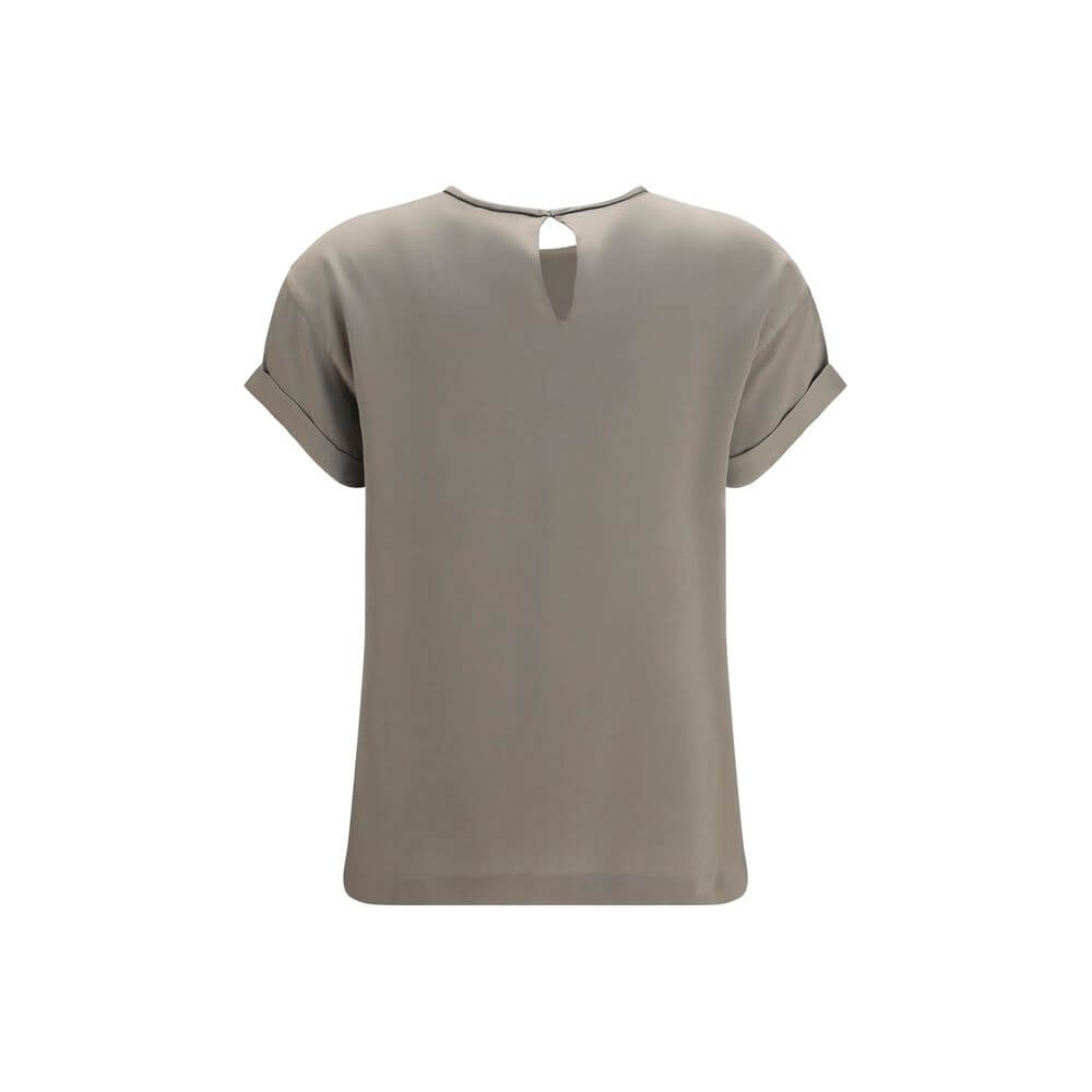 Brunello Cucinelli Beige Elastane Blouse