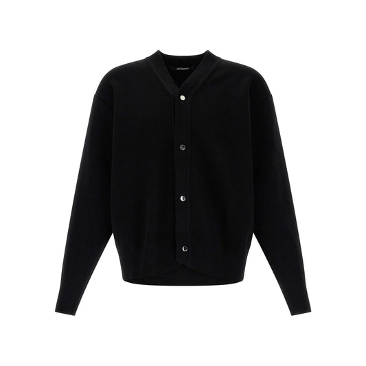 Jacquemus Black Merino Wool Cardigan