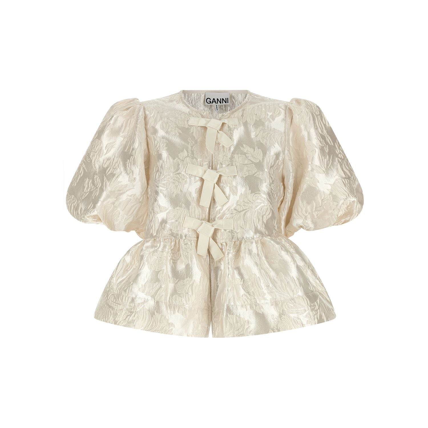Ganni White Polyester Blouse