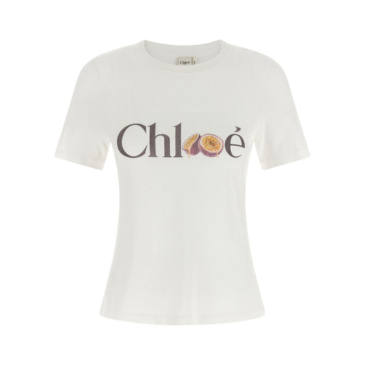 Chloé White Cotton T-Shirt