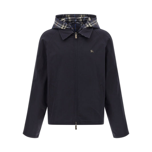 Burberry Blue Cotton Full-Length Jacket