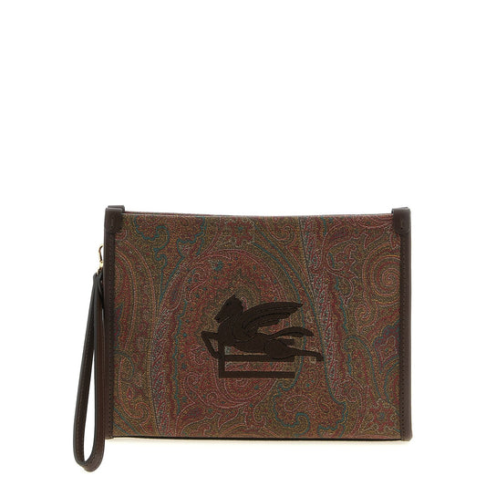 Etro Multicolor Cotton Clutch Bag