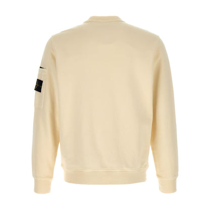 Stone Island Beige Cotton Sweatshirt