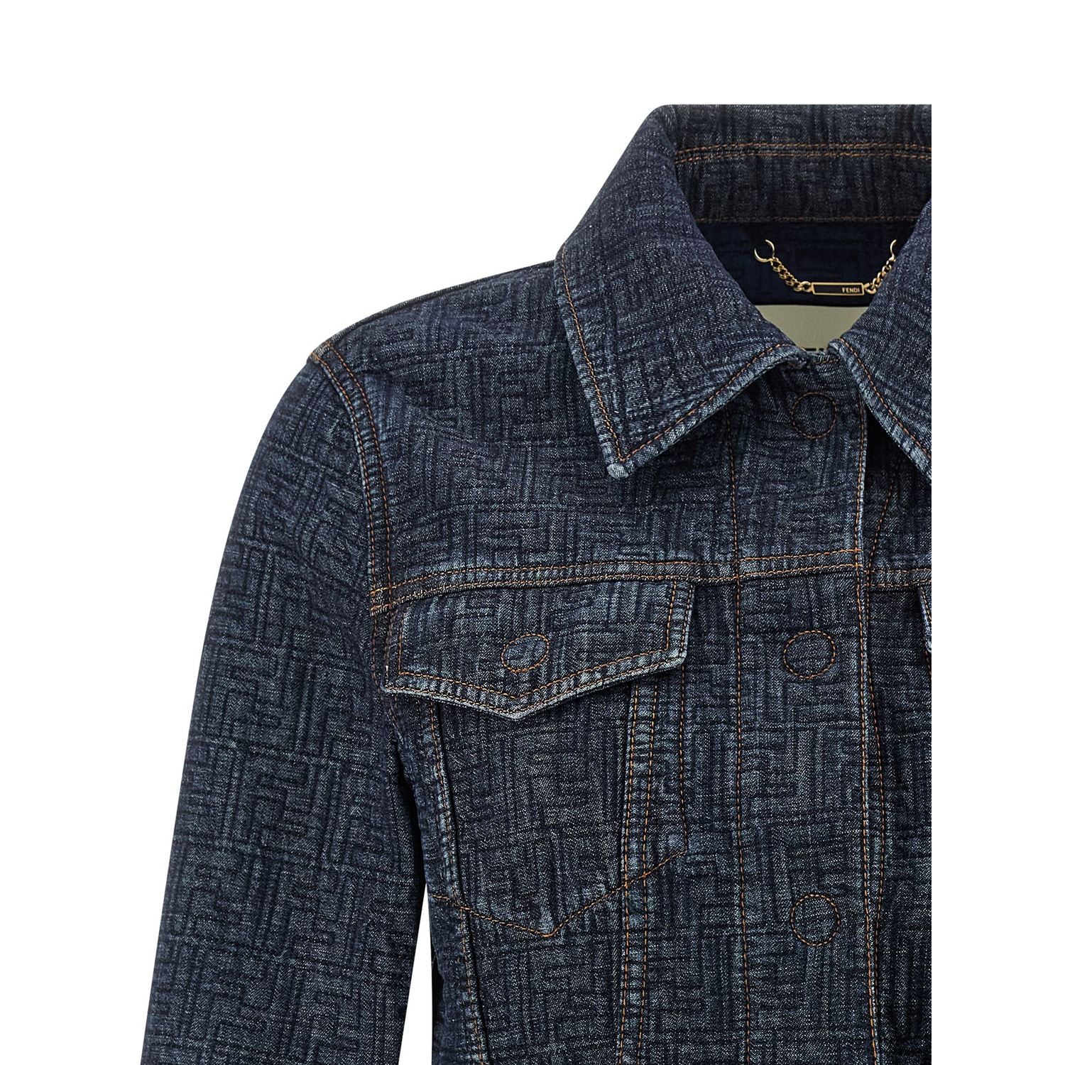 Fendi Blue Cotton Denim Jacket