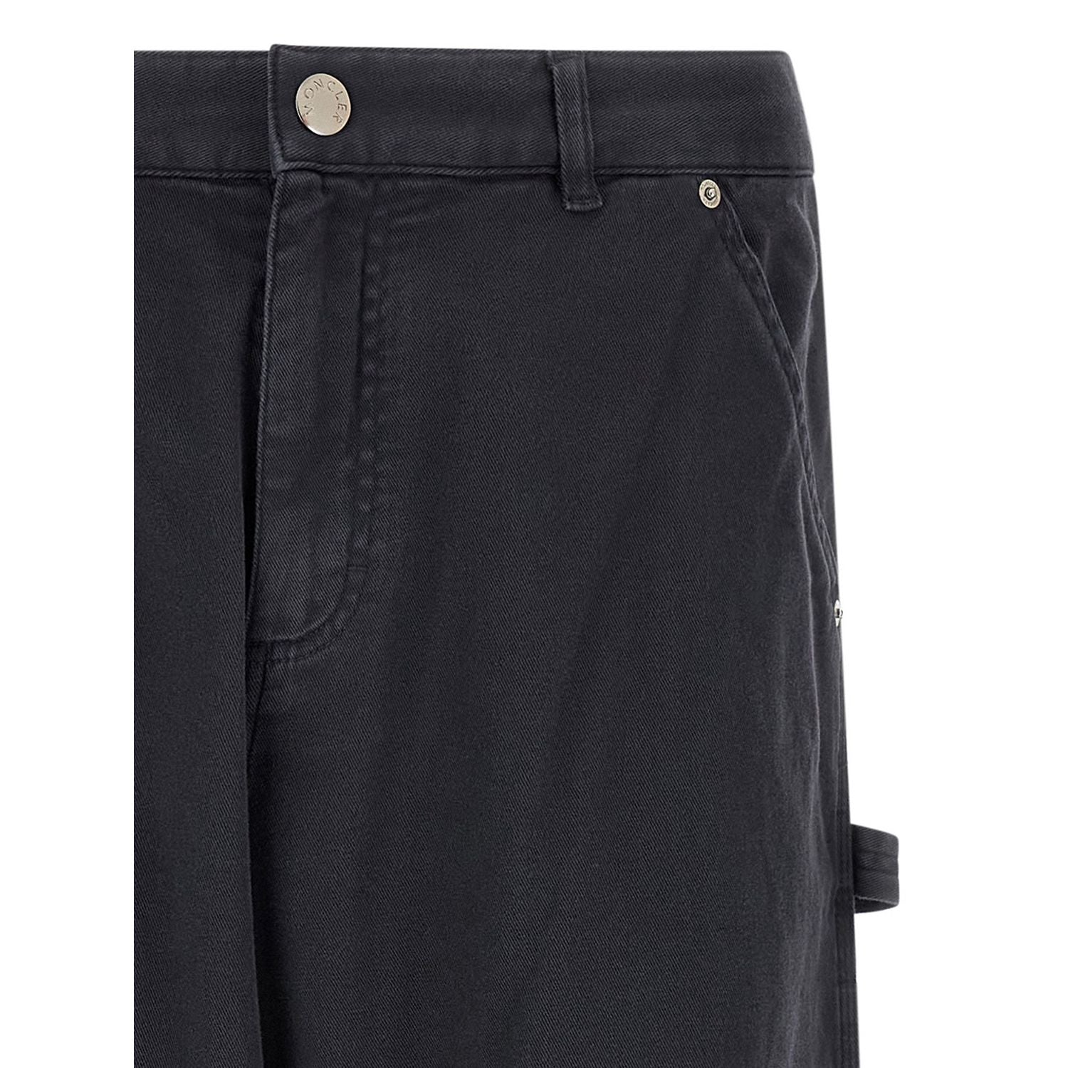 Moncler Blue Cotton Cargo Pants