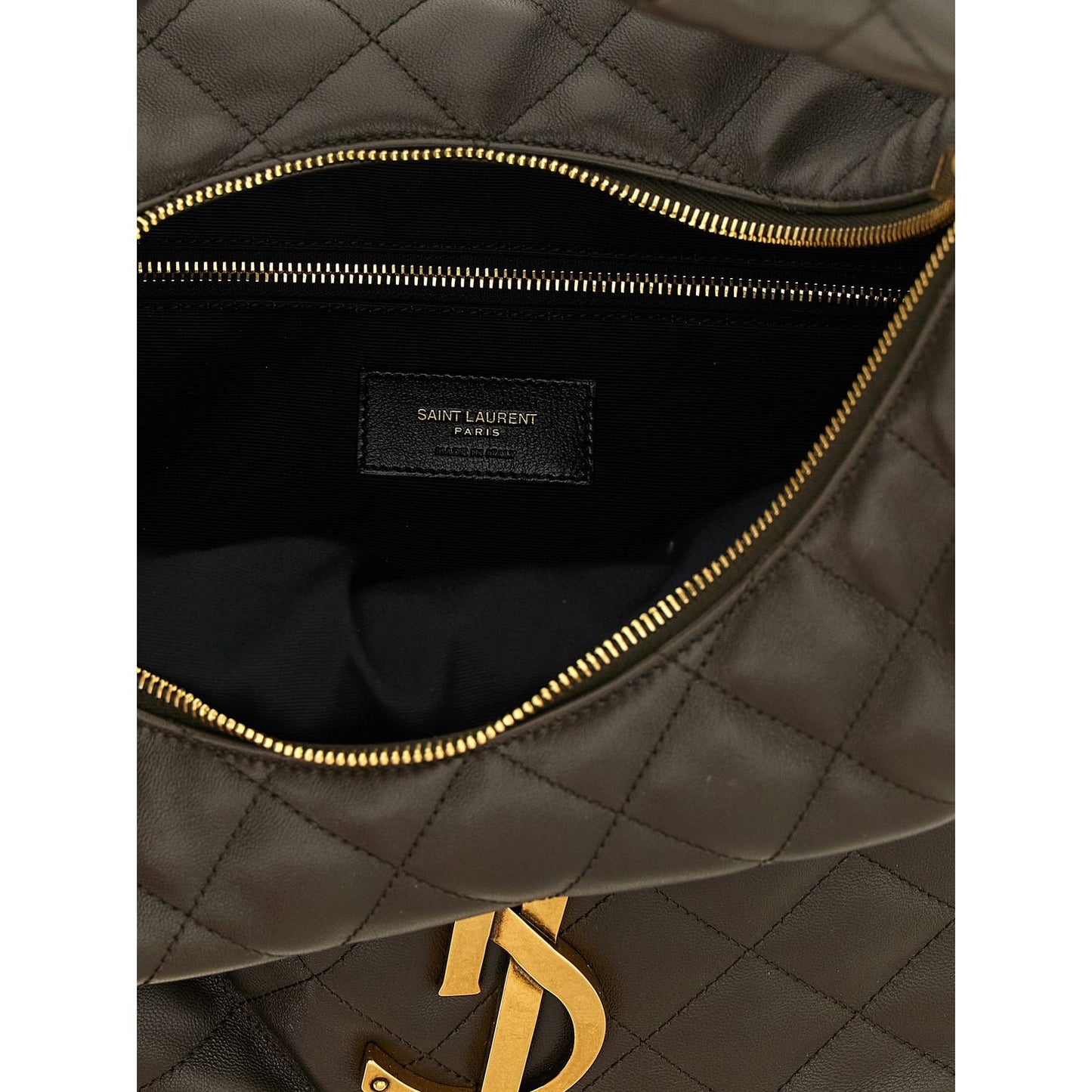 Saint Laurent Brown Lamb Leather Shoulder Bag