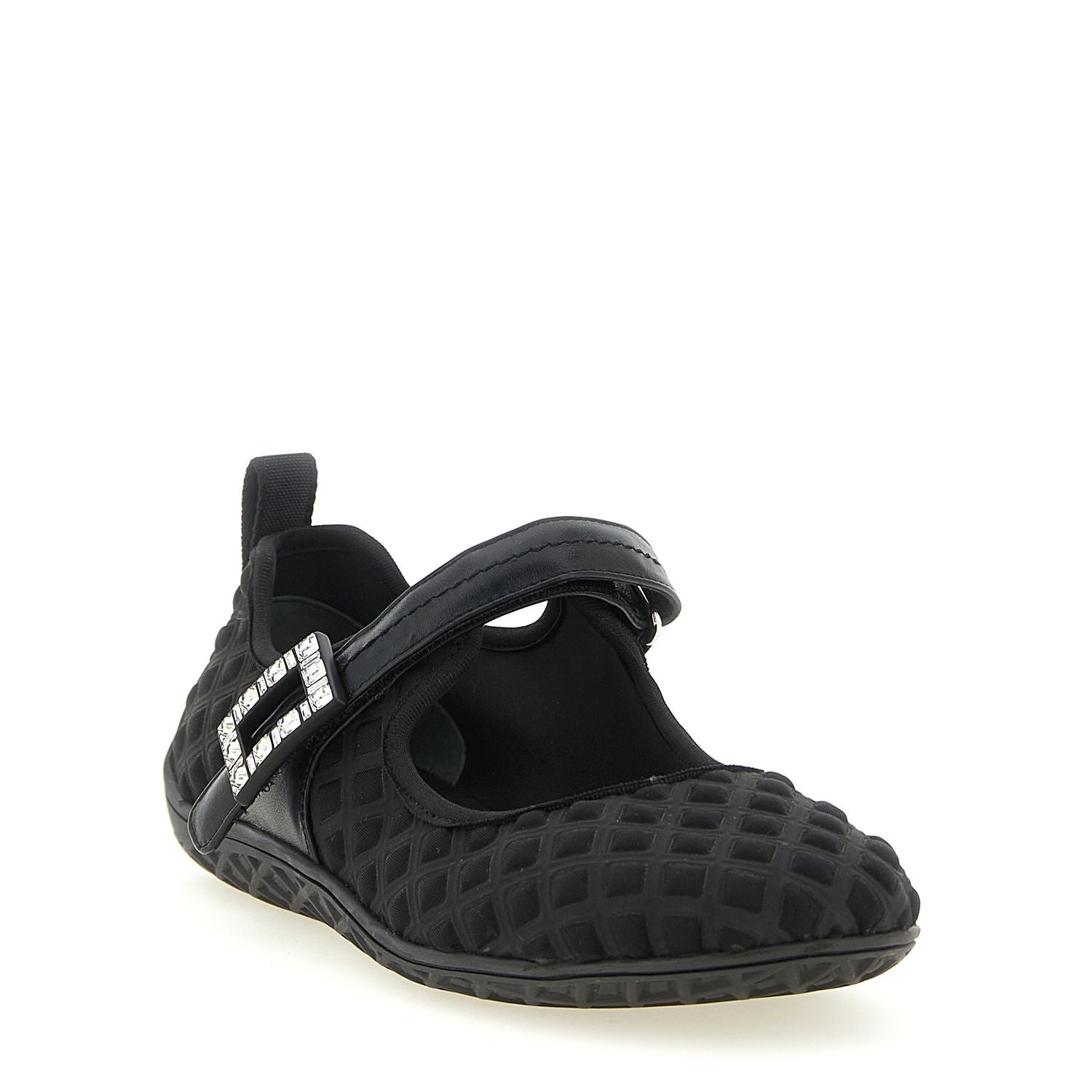 Roger Vivier Black Polyamide Ballet Flats