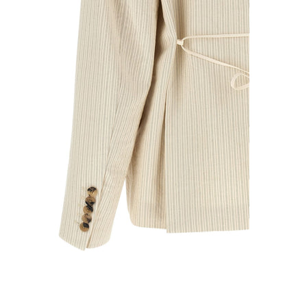 Dries Van Noten Beige Cotton Blazer