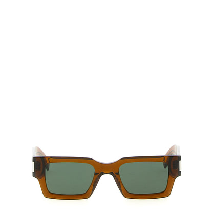 Saint Laurent Brown Acetate Sunglasses
