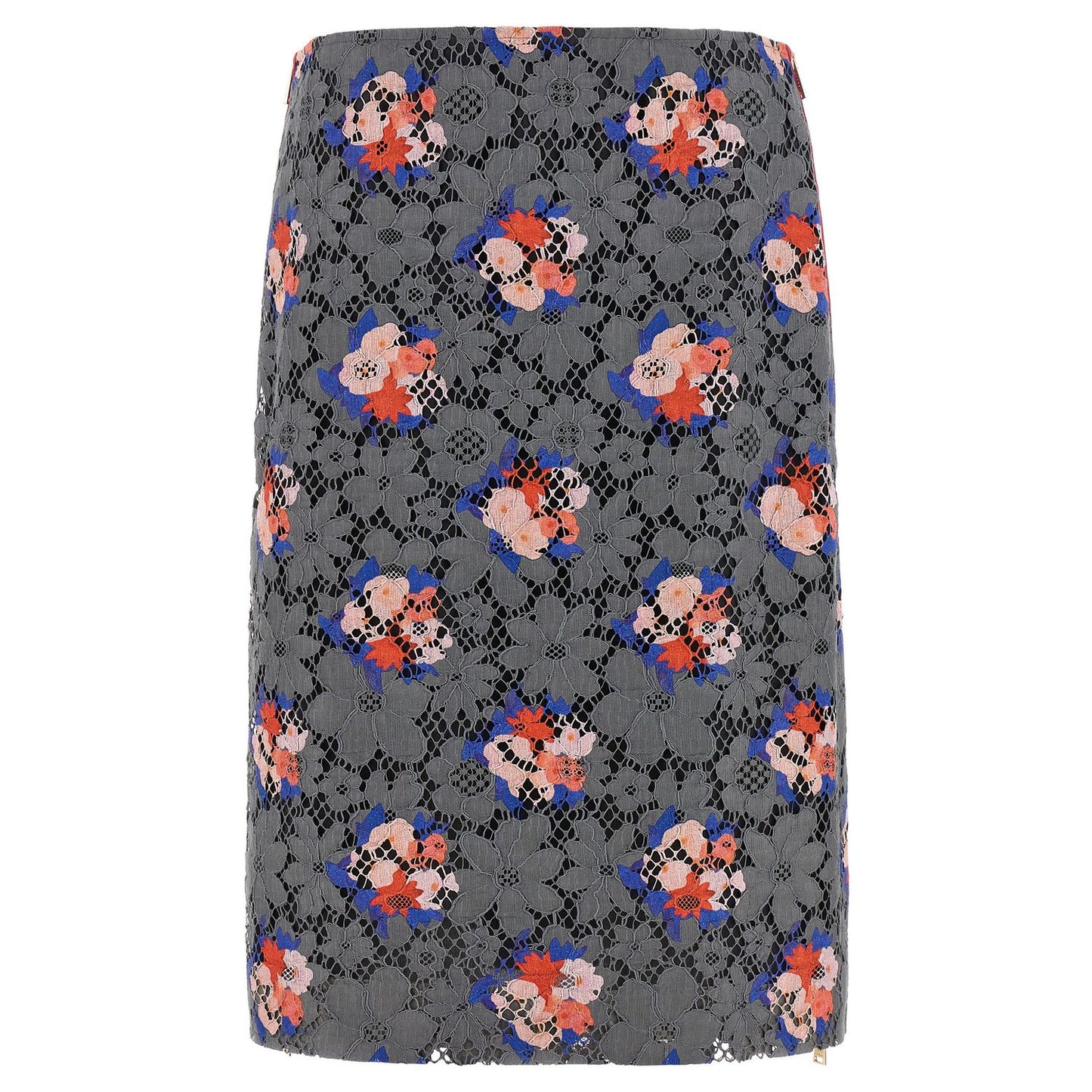 Fendi Gray Cotton Midi Skirt