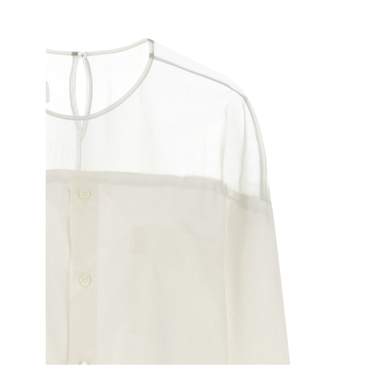 MM6 Maison Margiela White Cotton Blouse