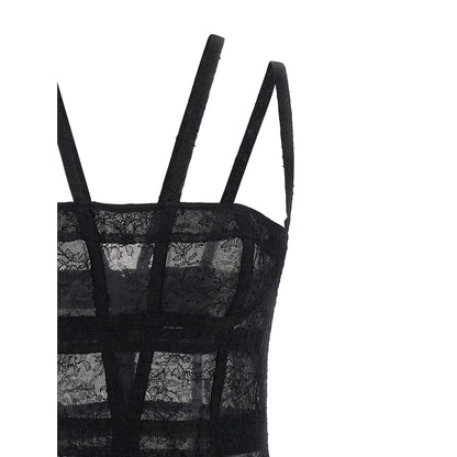 Giovanni Bedin Black Polyamide Short Dress