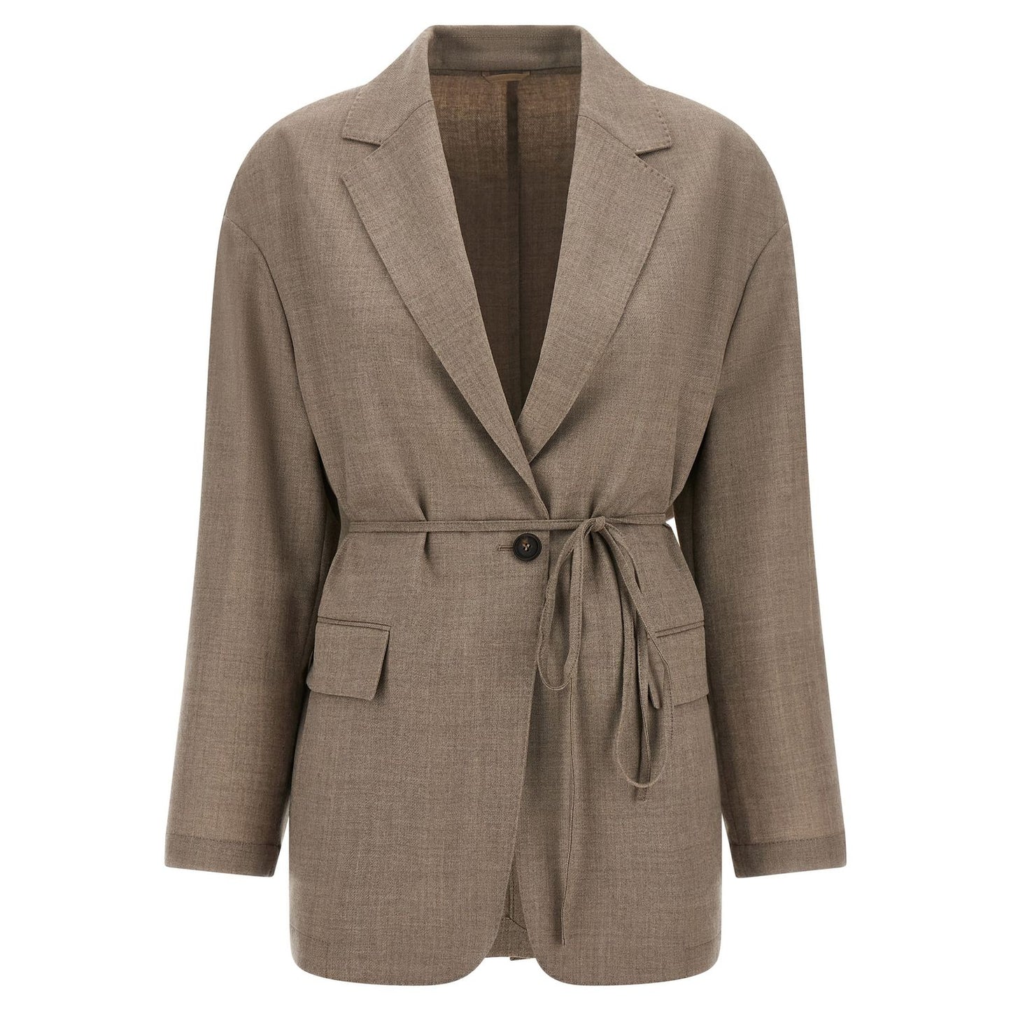 Brunello Cucinelli Beige Virgin Wool Blazer