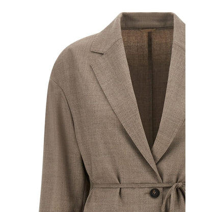 Brunello Cucinelli Beige Virgin Wool Blazer