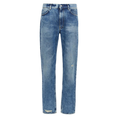 Givenchy Blue Cotton Straight-Leg Jeans