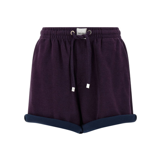 The Attico Purple Cotton Bermuda Shorts