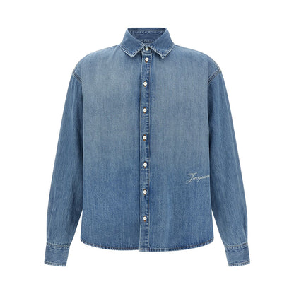 Jacquemus Blue Cotton Blouse