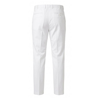 Malo White Cotton Men Pant