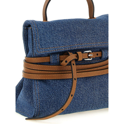 Moschino Blue Cotton Handbag