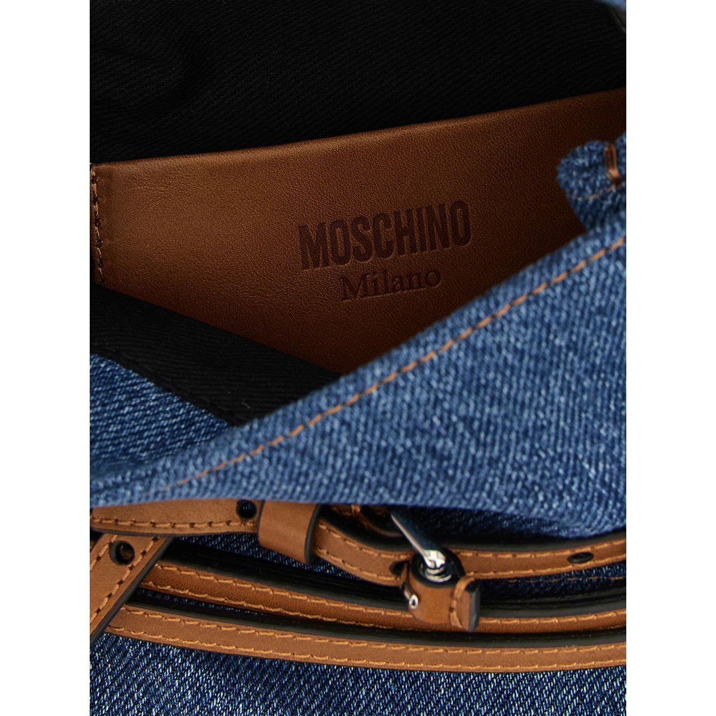 Moschino Blue Cotton Handbag