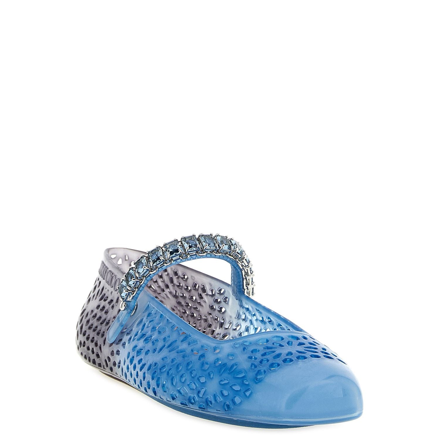 Jimmy Choo Blue Plastic Ballet Flats