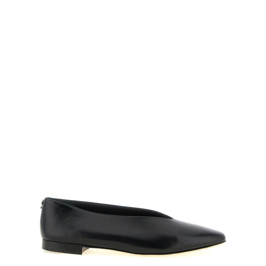 Jimmy Choo Black Leather Ballet Flats