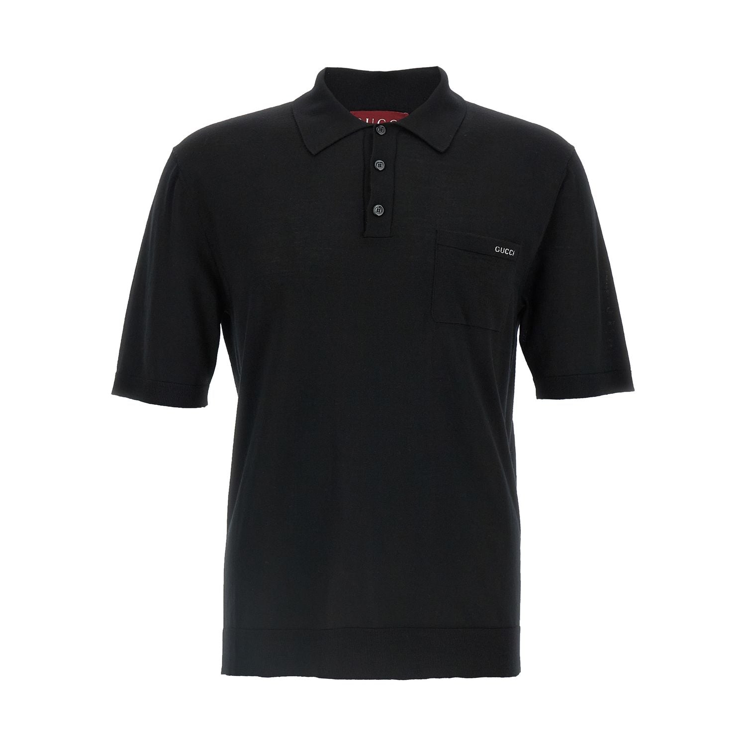 Gucci Black Wool Polo Shirt