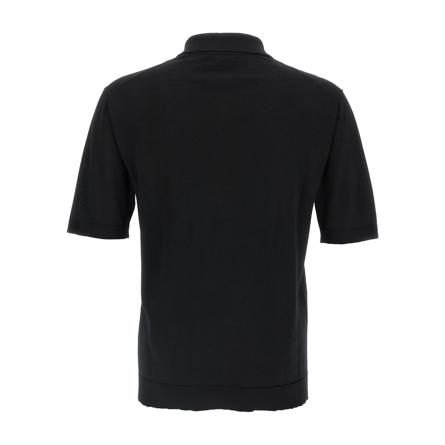 Gucci Black Wool Polo Shirt