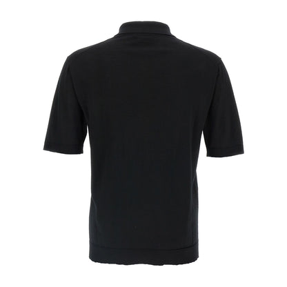 Gucci Black Wool Polo Shirt