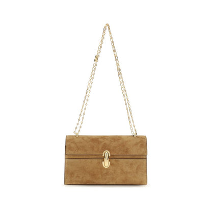 Savette Beige Calf Leather Bos Taurus Clutch Bag