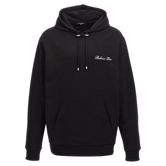 Balmain Black Cotton Sweatshirt