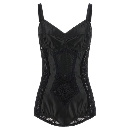 Dolce & Gabbana Black Polyamide Bodysuit